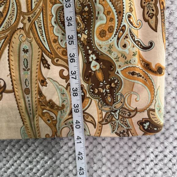 Tommy Bahama Dress Womens 12 Brown Zanzi Paisley Sheath Knee Lenght Scoop Neck - Picture 9 of 14